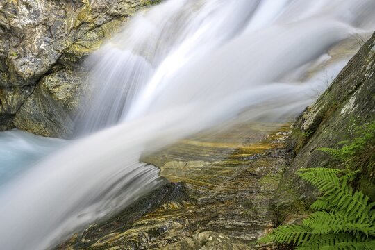 Beautiful stone structures at the Gesso della Barra torrent, Entracque, province of Cuneo, Italy