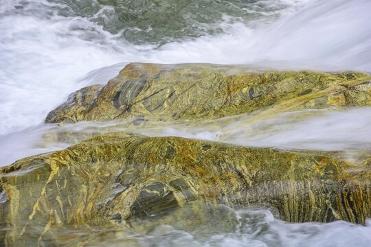 Beautiful stone structures at the Gesso della Barra torrent, Entracque, province of Cuneo, Italy