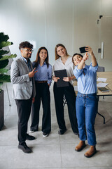 Fototapeta premium Business group working together at the office
