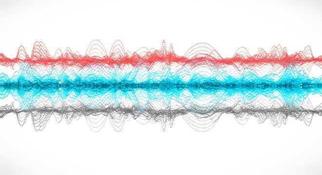 Abstract Sound Wave Pattern Background Dynamic Visualizer Modern Technology Data Visualization Interface