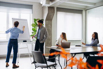 Business group working together at the office