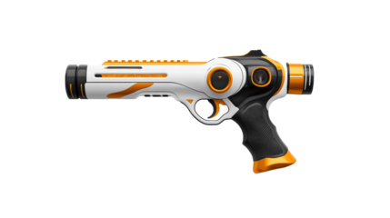 Modern Water Gun with Sleek Design on Transparent Background