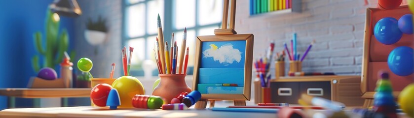 Obraz premium 3D render icon clay style of a bar chart with a stack of clay blocks representing different data points, isolated on pure white background 3d business icon