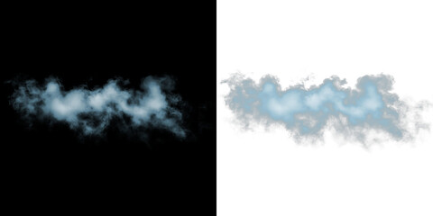 Soft blue smoke overlay on contrasting black and white backgrounds, creating a mystical atmosphere for creative design projects and visual storytelling applications