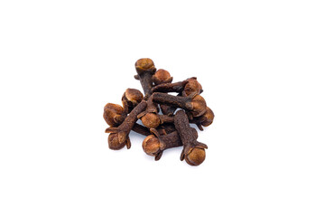 Dry cloves  spice  isolated on white background. 