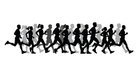 Obraz premium Running people