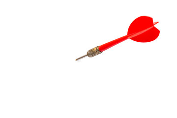 Red dart arrow on white background	
