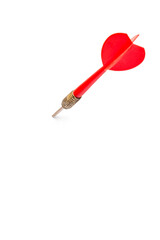 Red dart arrow on white background	

