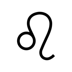 Leo zodiac sign astrology horoscope symbol template