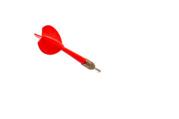 Red dart arrow on white background	
