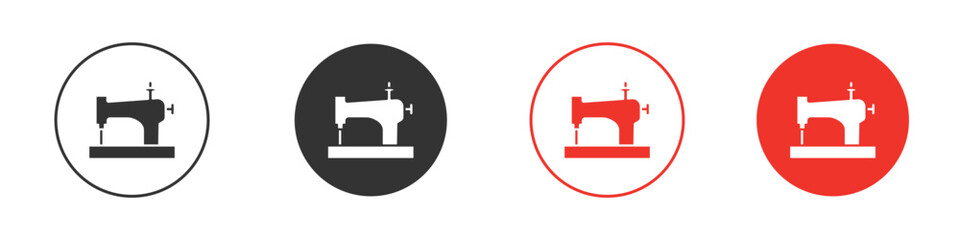 Old sewing machine icon. pictogram sign for Ui UX