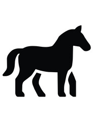 Silhouette of a Horse in a Minimalist Style Suitable for Any Design