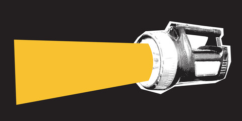 classic flashlight illustration template design