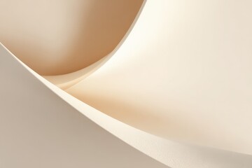 Soft Curves and Flowing Textures in Minimalist Beige Tones for Abstract Design Projects