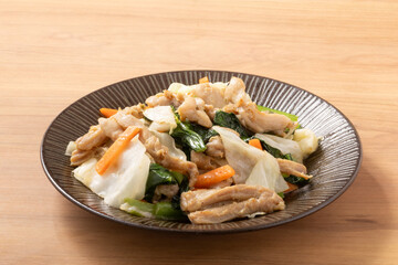 鶏せせり　野菜炒め