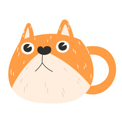 Cute autumn fox-shaped mug for cozy seasonal coffee and fall decoration