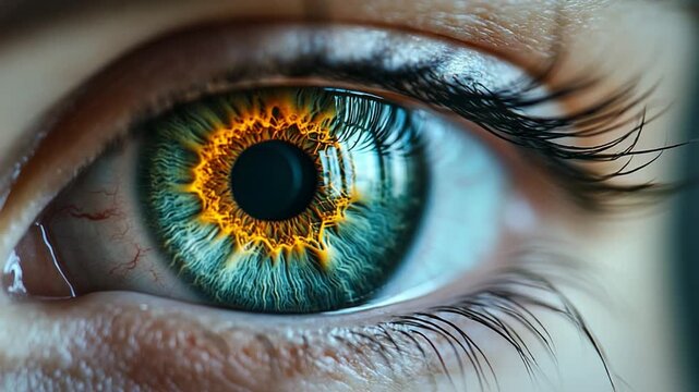 Intriguing Close-Up of a Human Eye with Stunning Details.