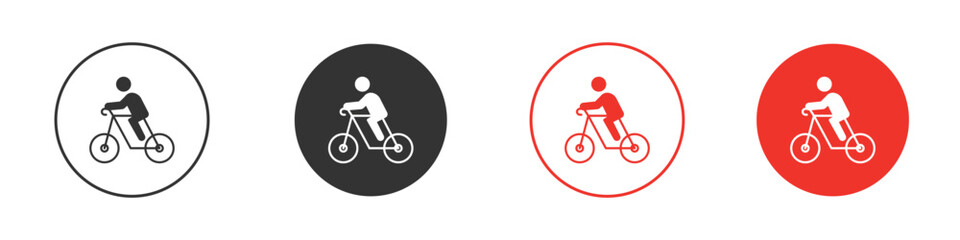 Fototapeta premium Bicycle rider icon. pictogram sign for Ui UX