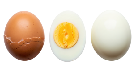 Hard-boiled Eggs, Isolated, Cutout, Transparent PNG