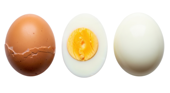 Hard-boiled Eggs, Isolated, Cutout, Transparent PNG