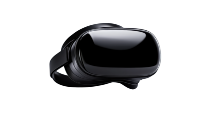VR headset on transparent background, modern design