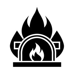 Cozy Fireplace Vector Illustration | Warm Home Interior Graphic Design