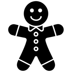 Gingerbread Man Vector Illustration | Festive Christmas Cookie Clipart Design