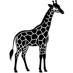 Elegant Giraffe Vector Illustration &ndash; Wild Animal Graphic Design for Download