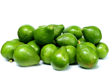 Organic Avocado Healthy Tropical Fruit Isolated on White.