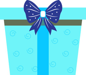 Festive Blue and dark blue Present