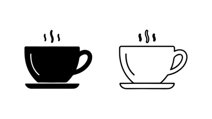 Obraz premium Hot beverage cups with steam with transparent background