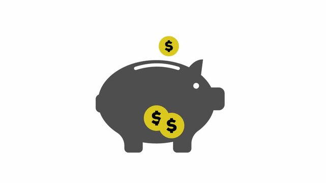 money saving dollar icon animation  simple 