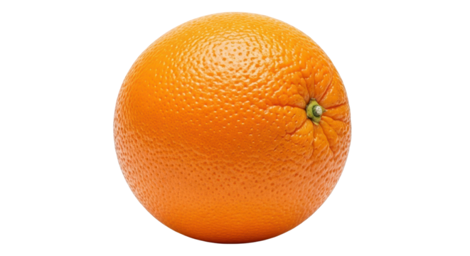Fresh ripe orange fruit isolated PNG with Transparent Background
