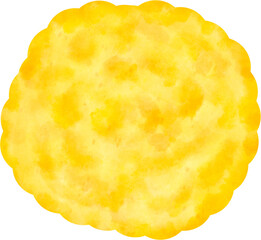 Watercolor Yellow Marigold Flower