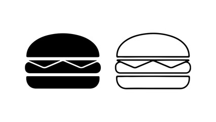Fototapeta premium Burger icons with transparent background