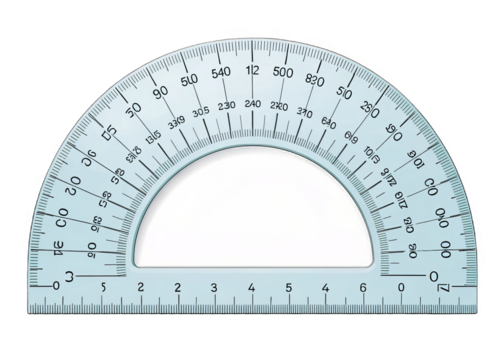 protractoron a isolated transparent background	