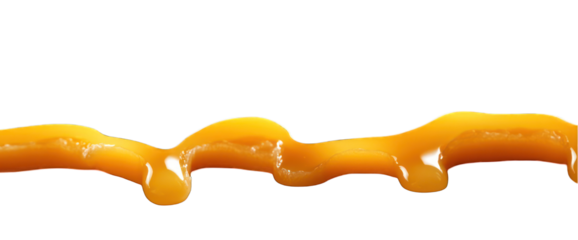 Caramel sauce dripping isolated on transparent background food dessert sweet ingredient culinary