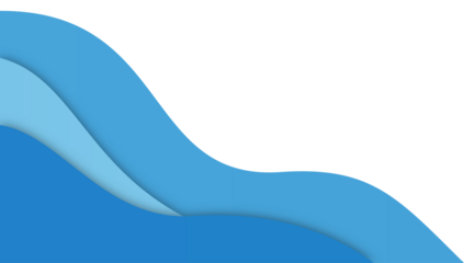 Serene Blue Waves - Abstract Paper Cut Background