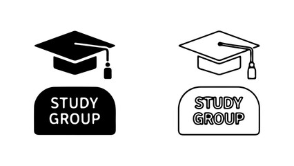 Study group icon with transparent background