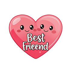 Cute heart with "Best Friend" and eyes