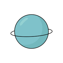Uranus | Planet Icon | Minimal Color Cosmic Design - for UI design, branding, cosmic aesthetics and educational visuals.