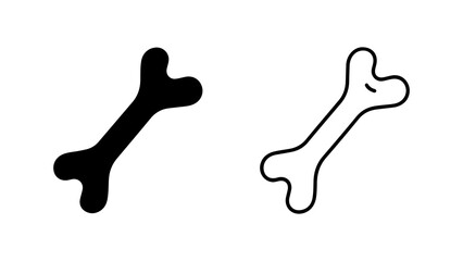 Dog bone icon with transparent background