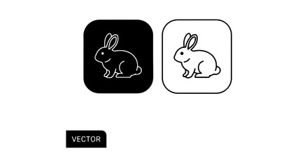 Rabbit icon with transparent background