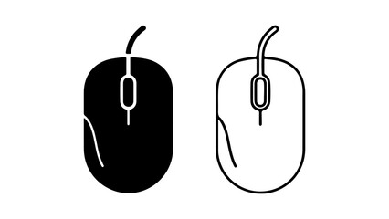 Computer mouse icon with transparent background