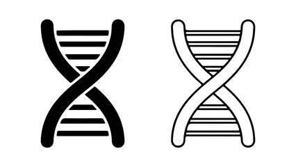 Dna structure outline with transparent background