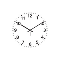 Illustration of clock showing ten past two time is a valuable resource to manage