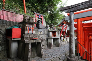 A Japanese shrine: a scene of the precincts of Kumamotojyo-Inarijinjya  Shrine in Kumamoto City in Kumamoto Prefecture in Kyushu