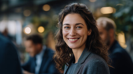 Obraz premium Hiring and recruitment crop below eyes background softly defocused job interview presentation recruitment agency HR manager selecting candidates talent acquisition candidate