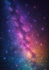 Naklejka premium Vibrant cosmic galaxy illustration.