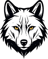 wolf head vector illustration